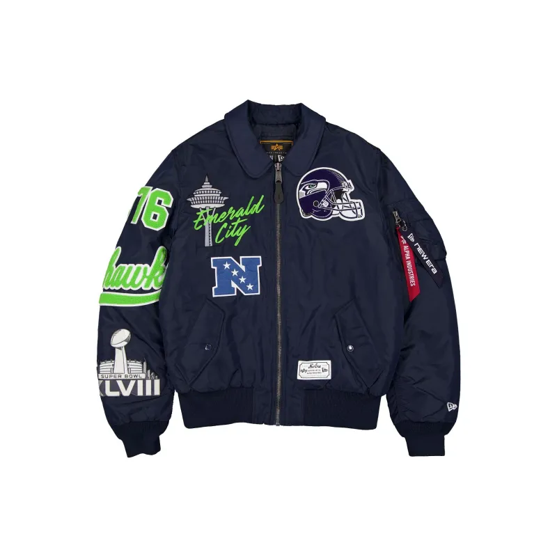 Alpha Industries x Seattle Seahawks MA-1 Flight Jacket made by New Era
