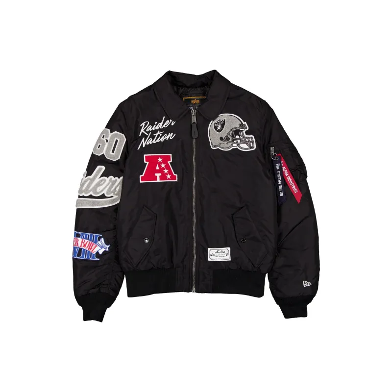 Alpha Industries x Las Vegas Raiders MA-1 Flight Jacket made by New Era