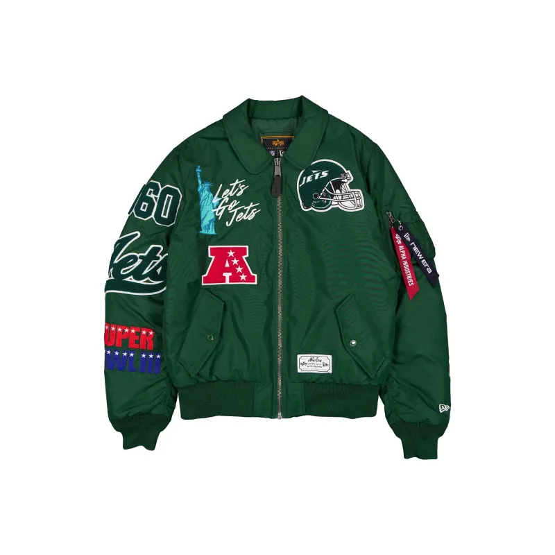 Alpha Industries x New York Jets MA-1 Flight Jacket made by New Era