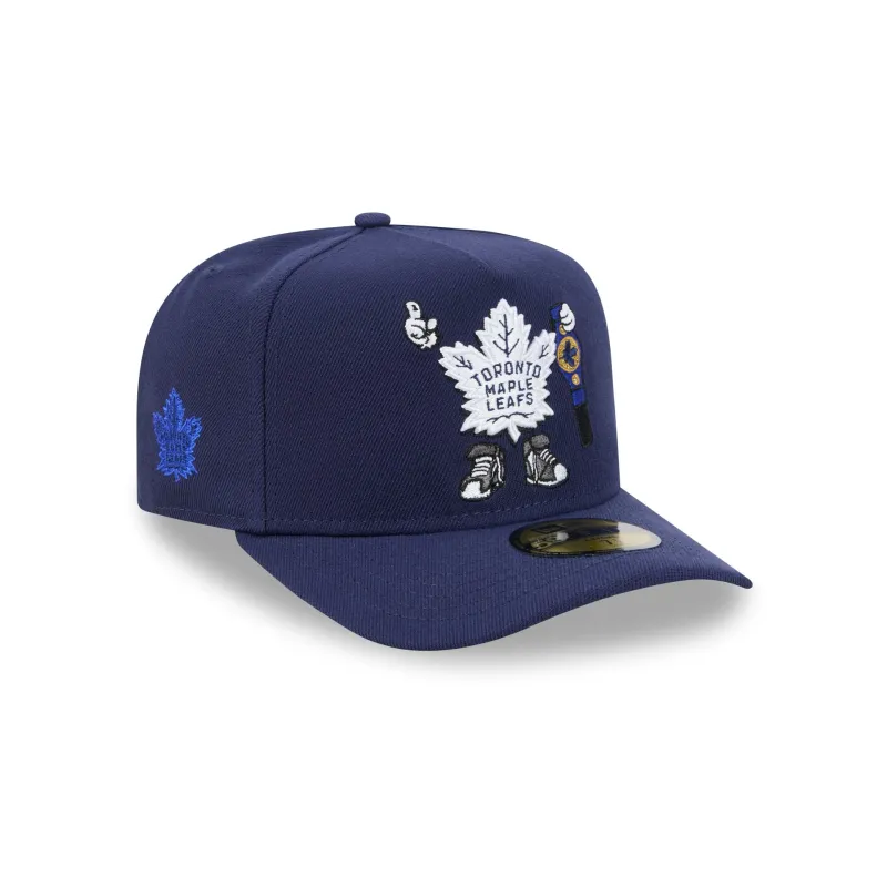 Toronto Maple Leafs Cartoon 59FIFTY A-Frame Fitted Hat made by New Era