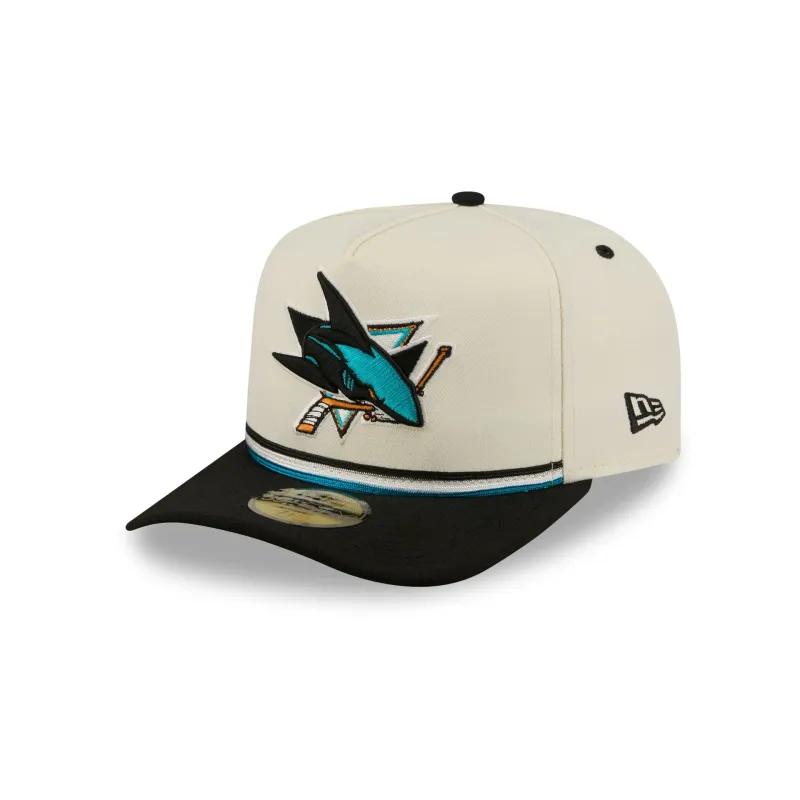 San Jose Sharks Vintage Stripe 59FIFTY A-Frame Fitted Hat made by New Era