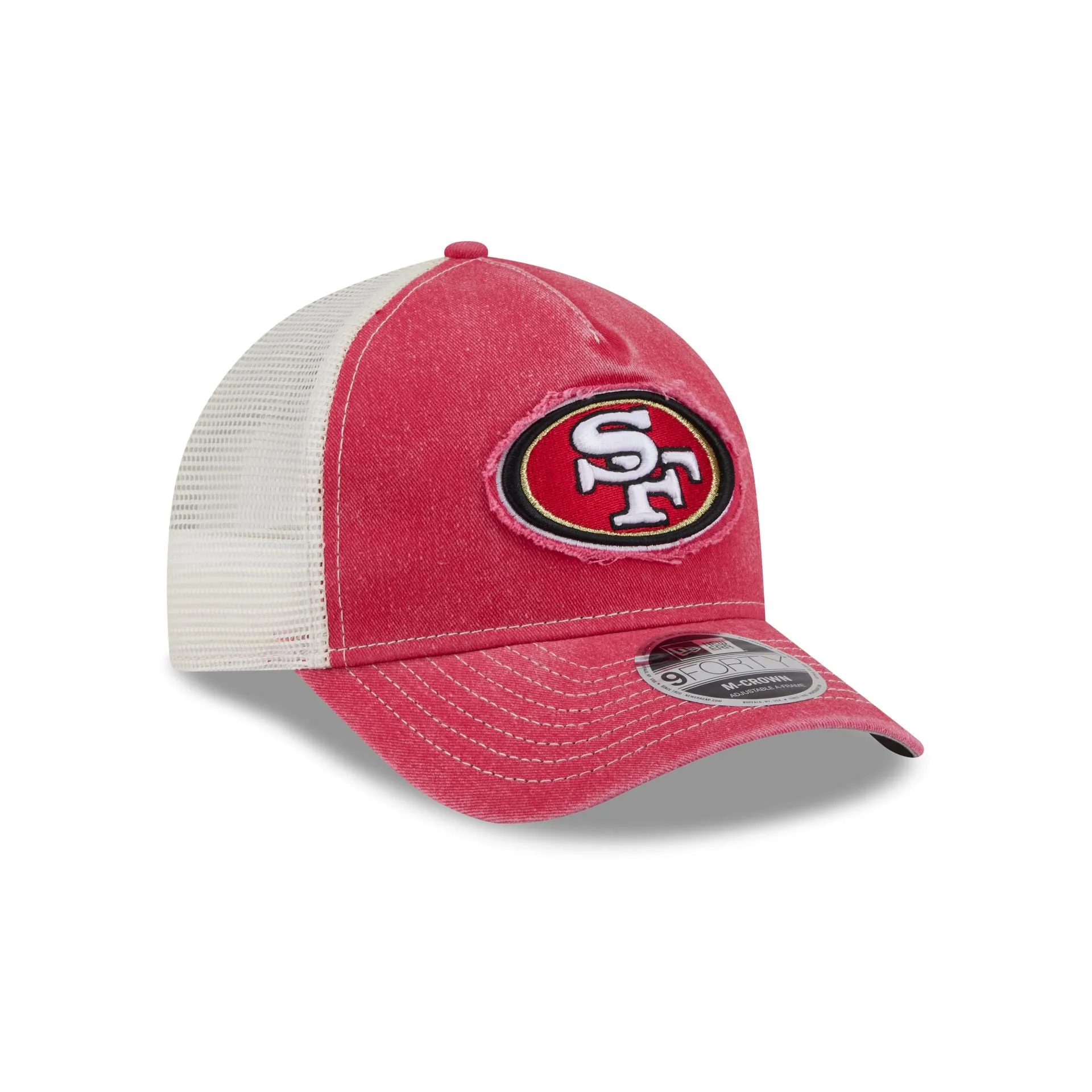 San Francisco 49ers Frayed Logo 9FORTY M-Crown A-Frame Trucker Hat sold by New Era product image thumbnail 3