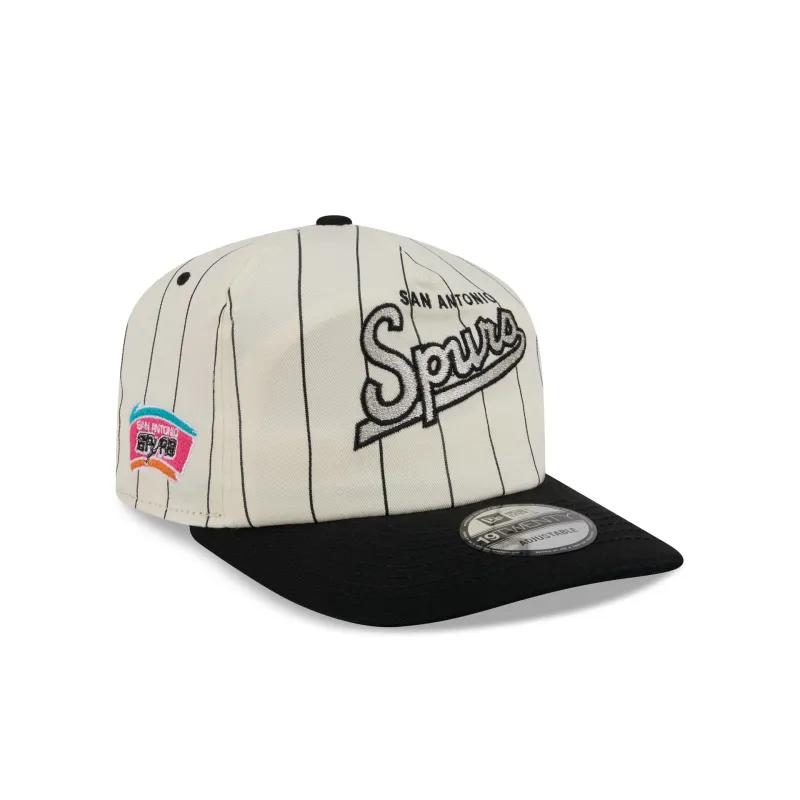 San Antonio Spurs Chrome White Pinstripe 19TWENTY Snapback Hat made by New Era