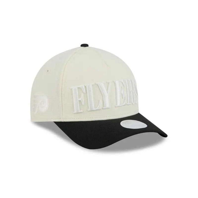 Philadelphia Flyers Two Tone Chrome Women's 9FORTY M-Crown A-Frame Snapback Hat made by New Era