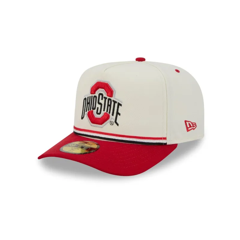 Ohio State Buckeyes Vintage Stripe 59FIFTY A-Frame Fitted Hat made by New Era