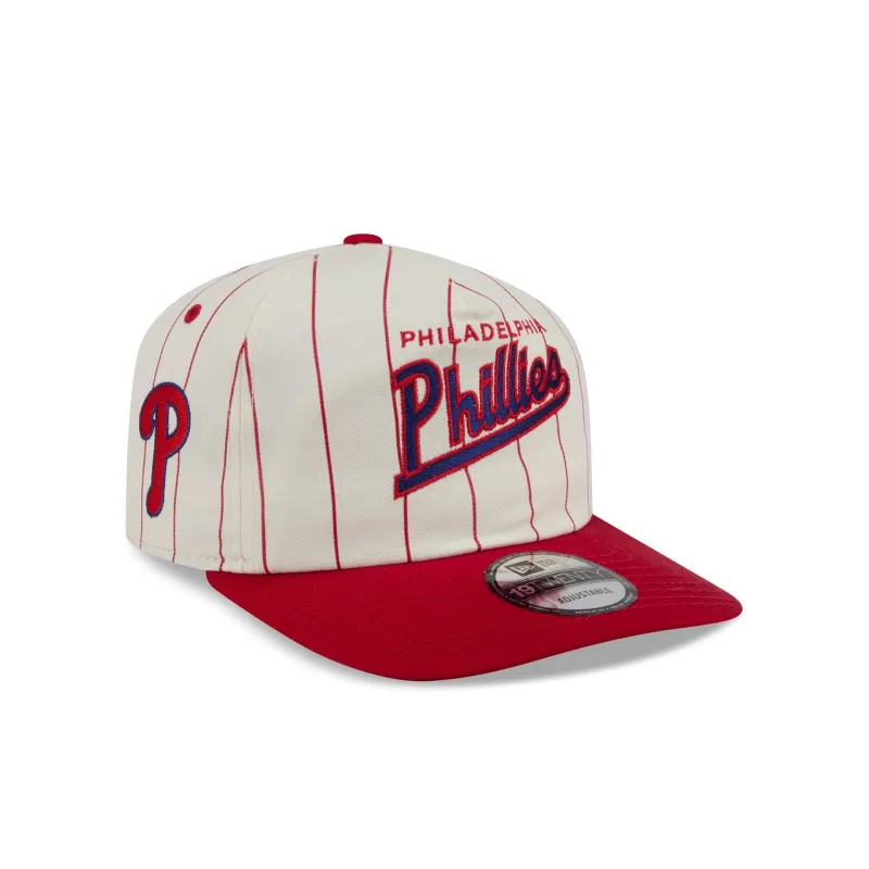 Philadelphia Phillies Chrome White Pinstripe 19TWENTY Snapback Hat made by New Era