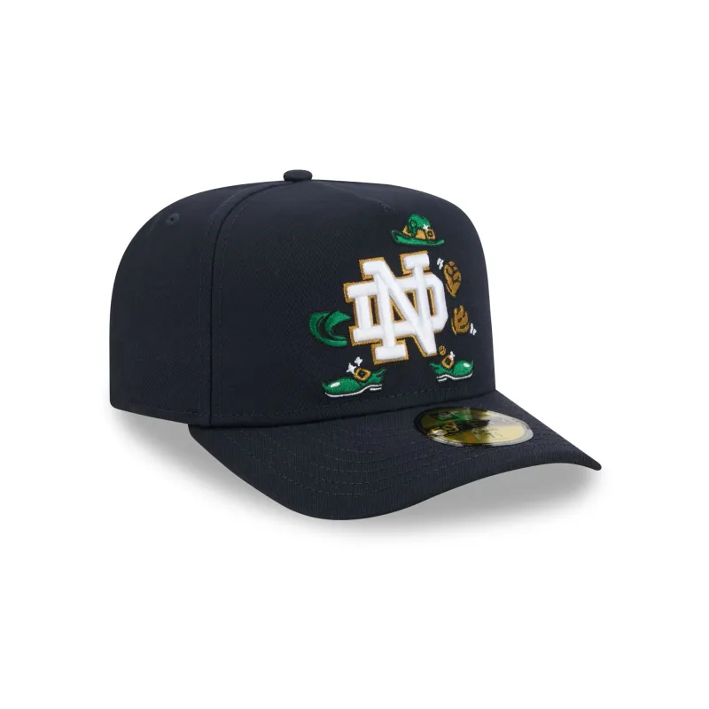 Notre Dame Fighting Irish Cartoon 59FIFTY A-Frame Fitted Hat made by New Era