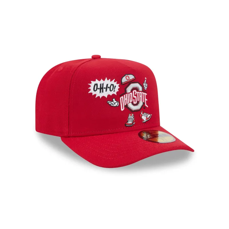 Ohio State Buckeyes Cartoon 59FIFTY A-Frame Fitted Hat made by New Era