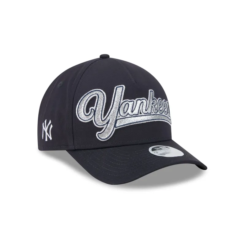 New York Yankees Glitz Women's 9FORTY M-Crown A-Frame Snapback Hat made by New Era