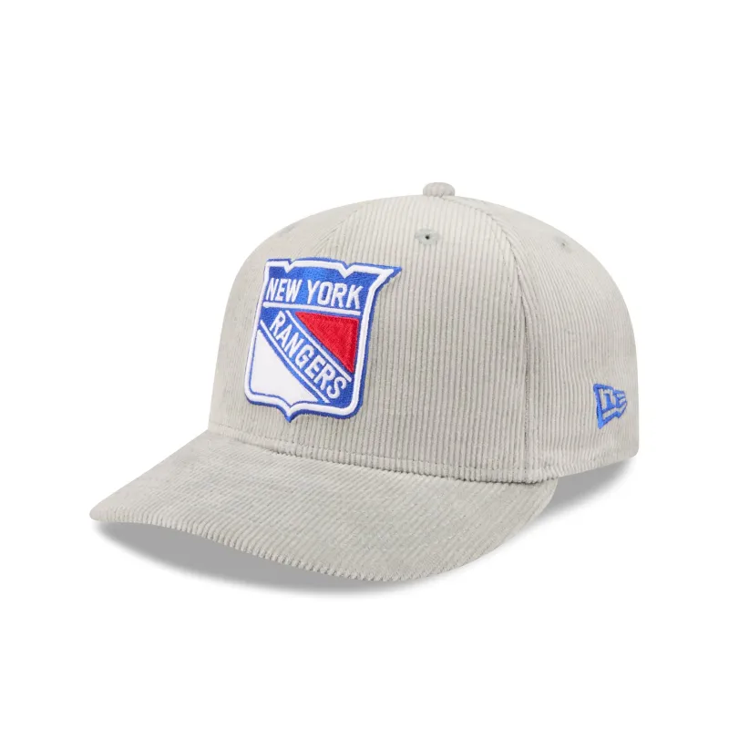 New York Rangers Light Gray Corduroy 59FIFTY Fitted Hat made by New Era