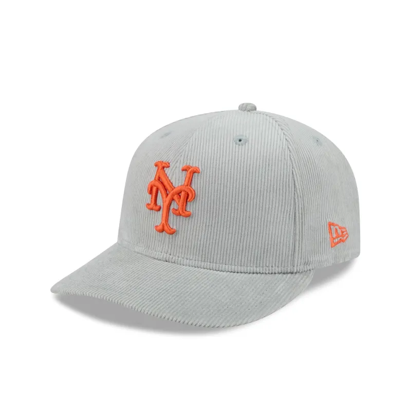New York Mets Light Gray Corduroy 59FIFTY Fitted Hat made by New Era