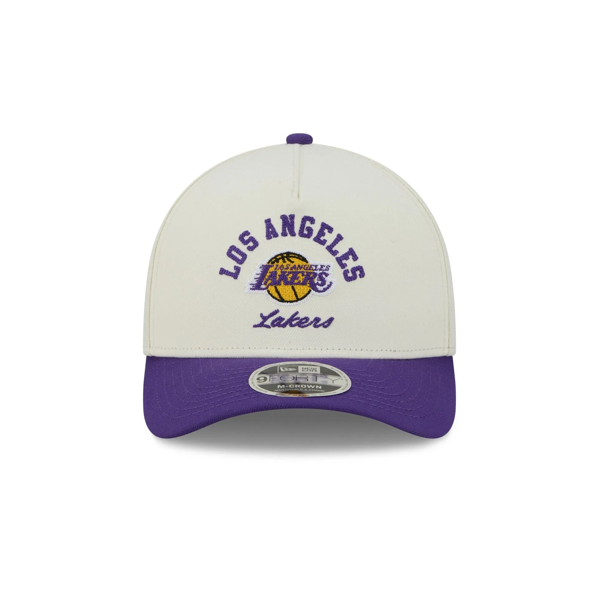 Los Angeles Lakers Arched Graphic Chrome White 9FORTY M-Crown A-Frame Snapback Hat sold by New Era product image thumbnail 2