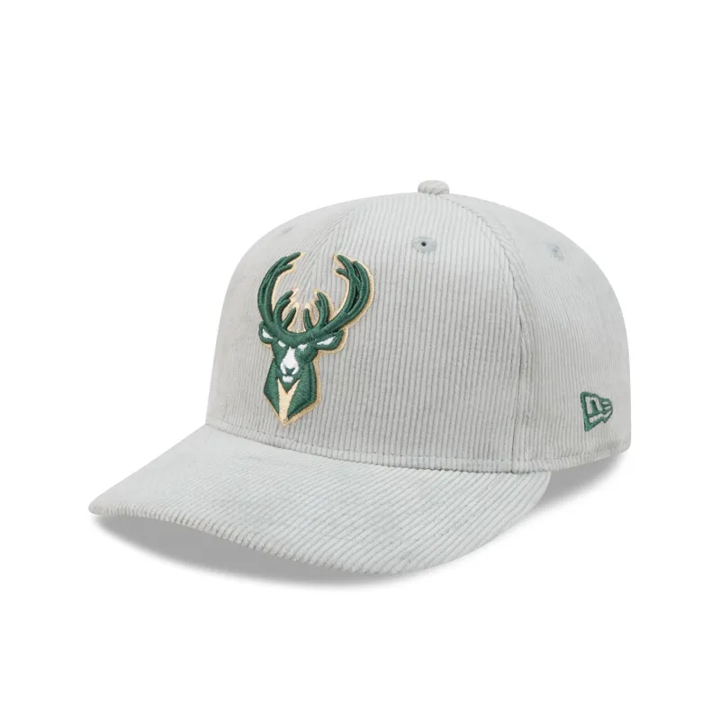 Milwaukee Bucks Light Gray Corduroy 59FIFTY Fitted Hat made by New Era