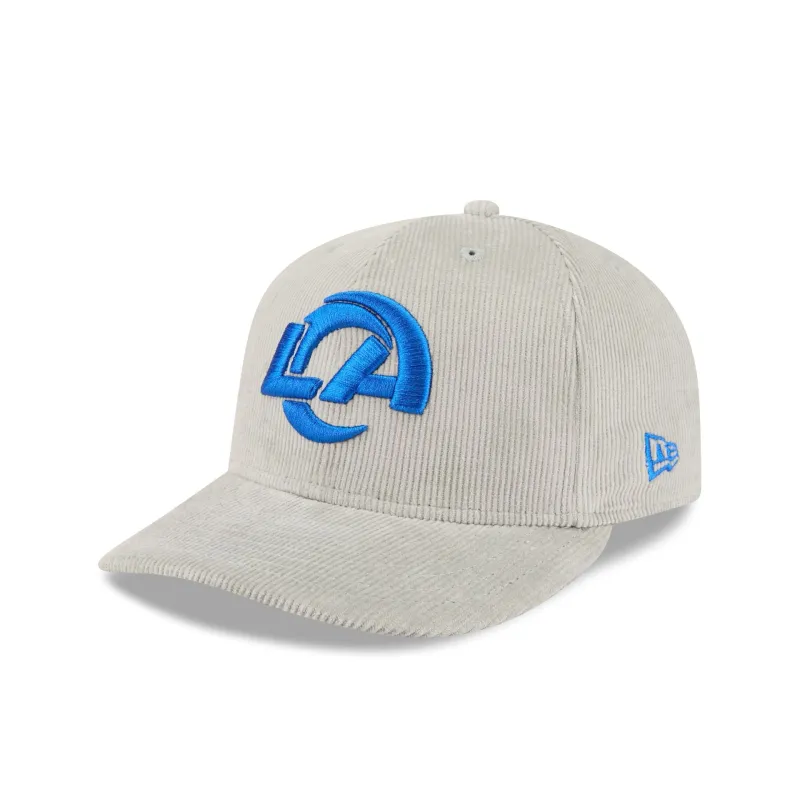 Los Angeles Rams Light Gray Corduroy 59FIFTY Fitted Hat made by New Era