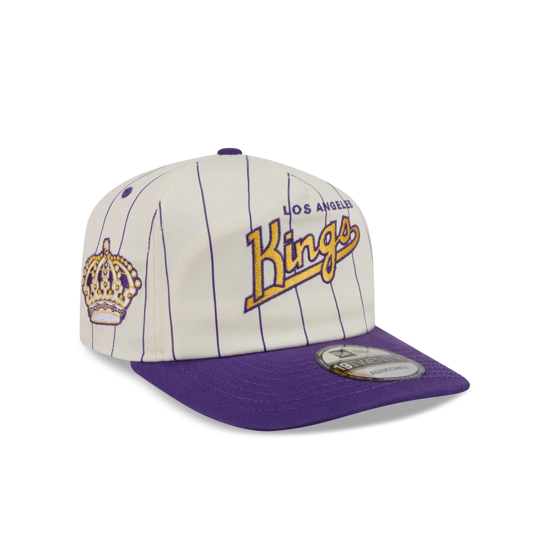Los Angeles Kings Chrome White Pinstripe 19TWENTY Snapback Hat sold by New Era