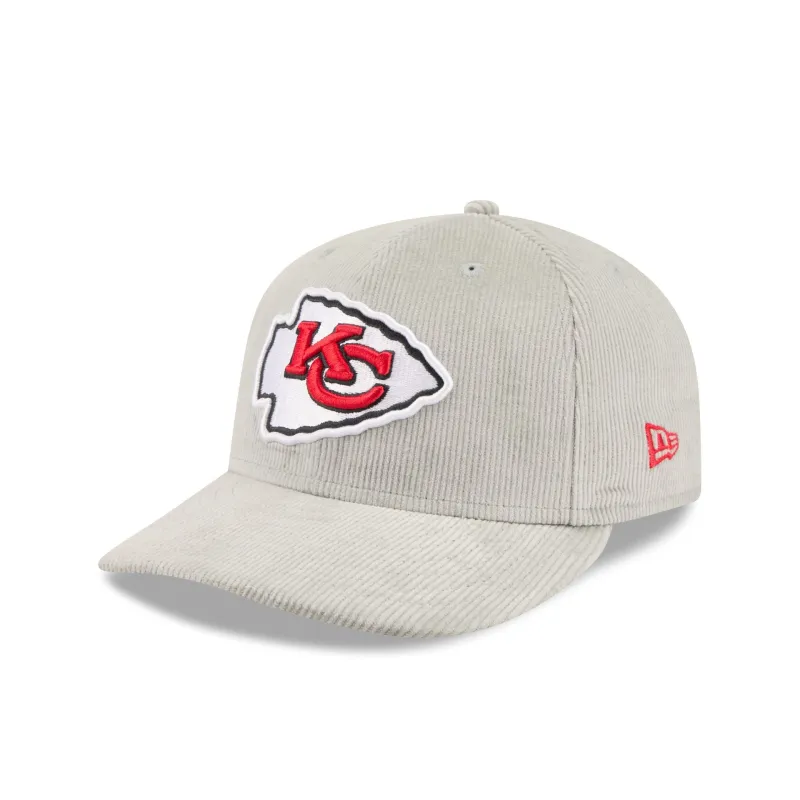 Kansas City Chiefs Light Gray Corduroy 59FIFTY Fitted Hat made by New Era
