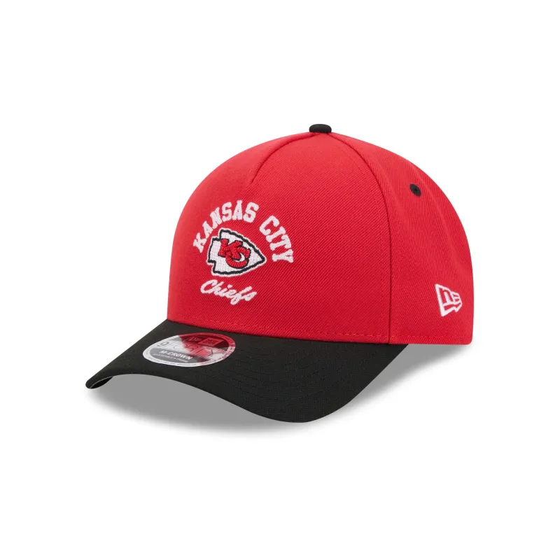 Kansas City Chiefs Arched Graphic 9FORTY M-Crown A-Frame Snapback Hat made by New Era