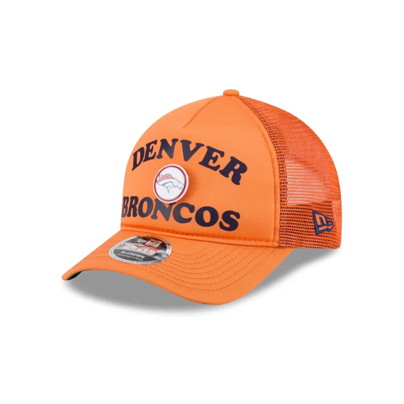 Denver Broncos Button 9FORTY M-Crown A-Frame Trucker Hat made by New Era