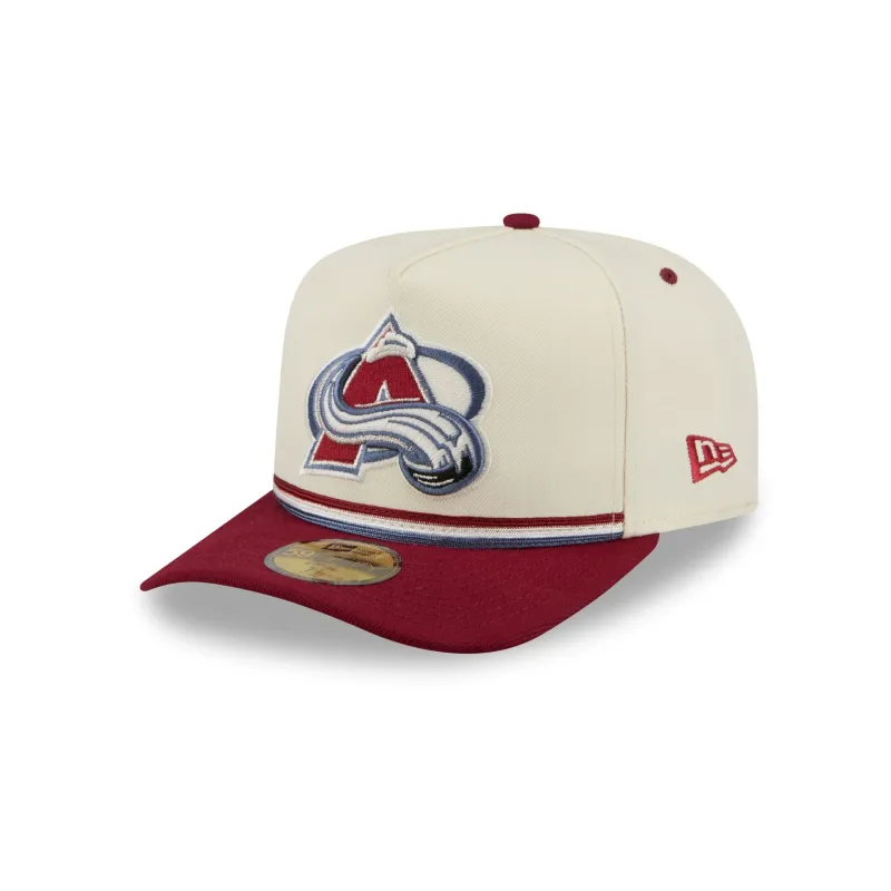 Colorado Avalanche Vintage Stripe 59FIFTY A-Frame Fitted Hat made by New Era