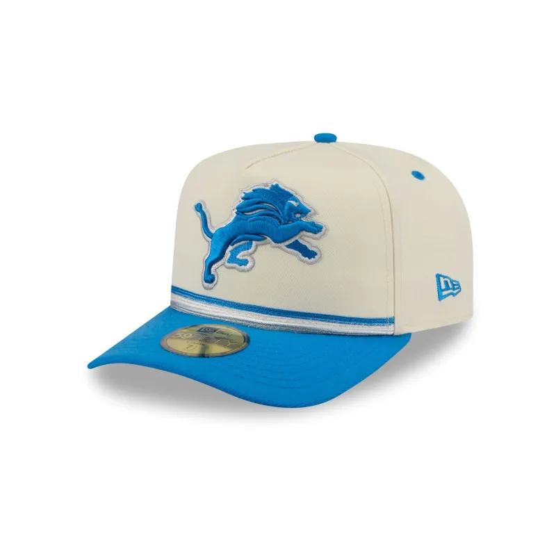 Detroit Lions Vintage Stripe 59FIFTY A-Frame Fitted Hat made by New Era