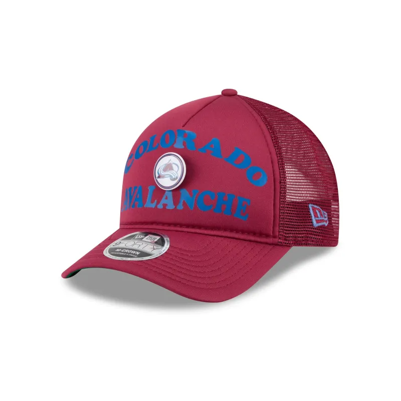 Colorado Avalanche Button 9FORTY M-Crown A-Frame Trucker Hat made by New Era