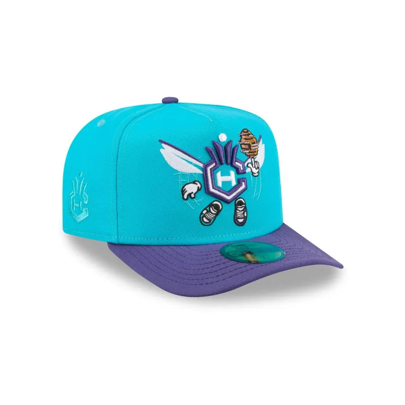 Charlotte Hornets Cartoon 59FIFTY A-Frame Fitted Hat made by New Era