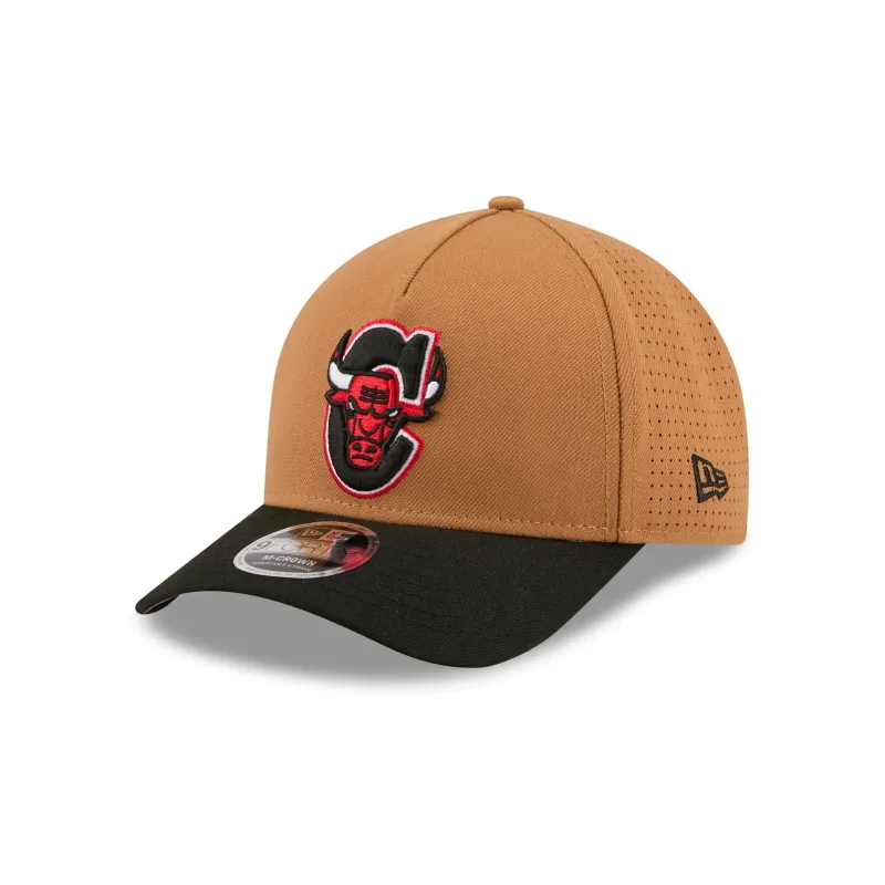 Chicago Bulls Deceptor Bronze 9FORTY M-Crown A-Frame Snapback Hat made by New Era