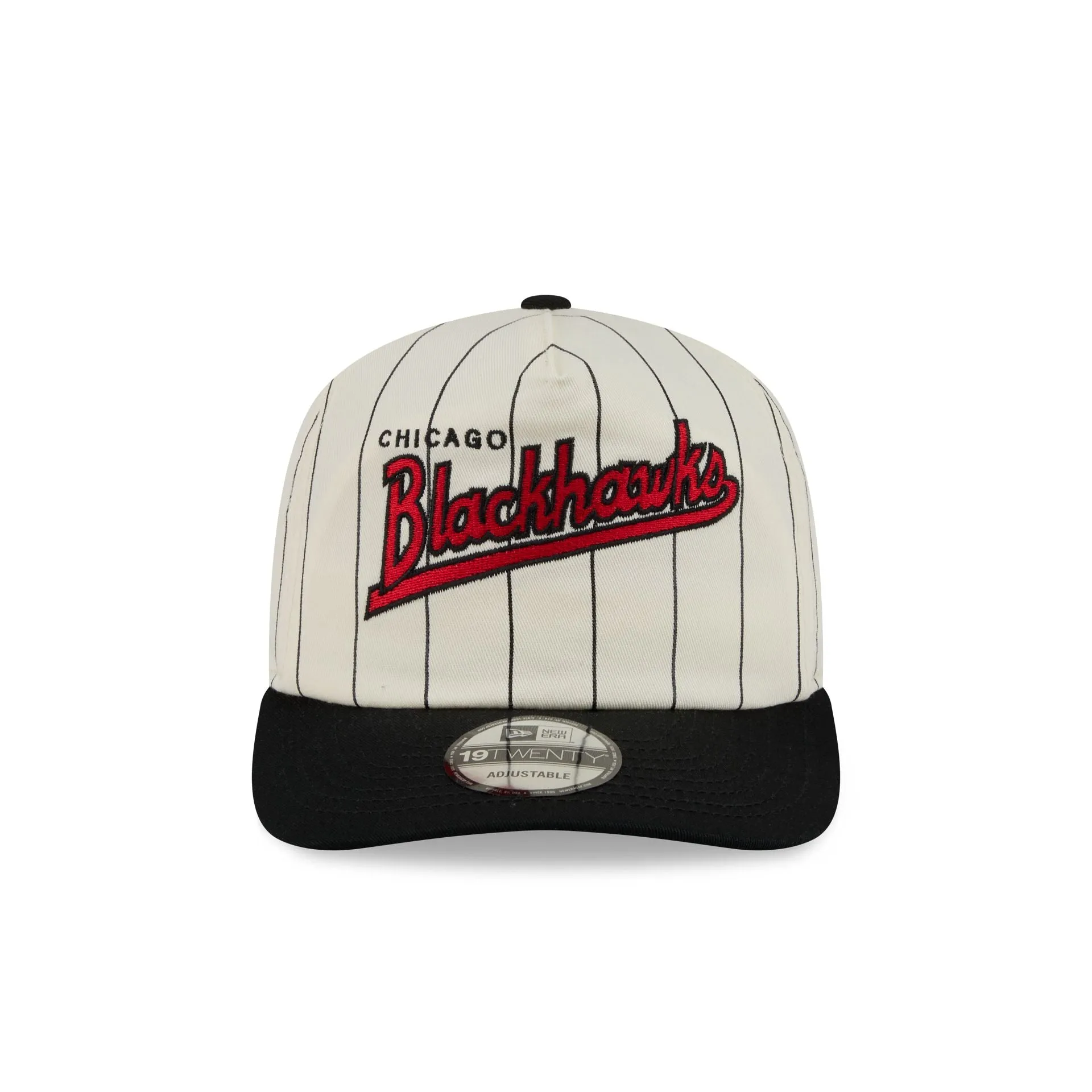 Chicago Blackhawks Chrome White Pinstripe 19TWENTY Snapback Hat sold by New Era product image thumbnail 2