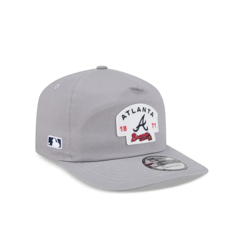 Atlanta Braves Felt Patch Gray 19TWENTY Snapback Hat made by New Era