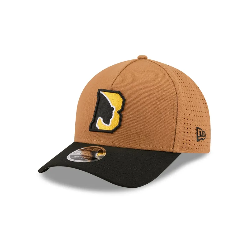 Boston Bruins Deceptor Bronze 9FORTY M-Crown A-Frame Snapback Hat made by New Era