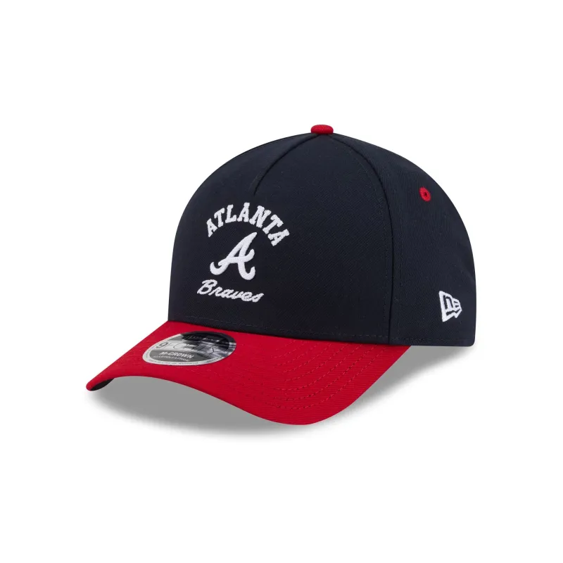 Atlanta Braves Arched Graphic 9FORTY M-Crown A-Frame Snapback Hat made by New Era