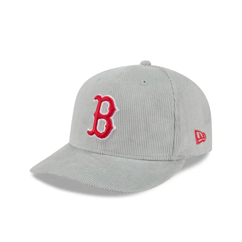 Boston Red Sox Light Gray Corduroy 59FIFTY Fitted Hat made by New Era