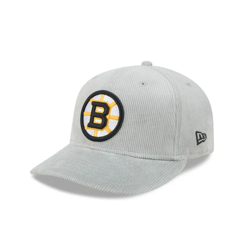 Boston Bruins Light Gray Corduroy 59FIFTY Fitted Hat made by New Era