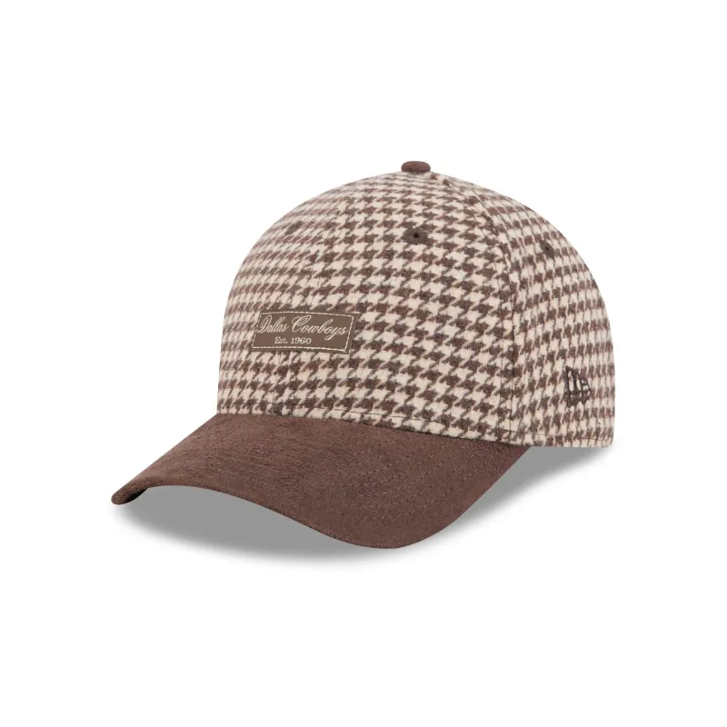 Dallas Cowboys Brown Houndstooth Women's 9FORTY M-Crown Adjustable Hat made by New Era
