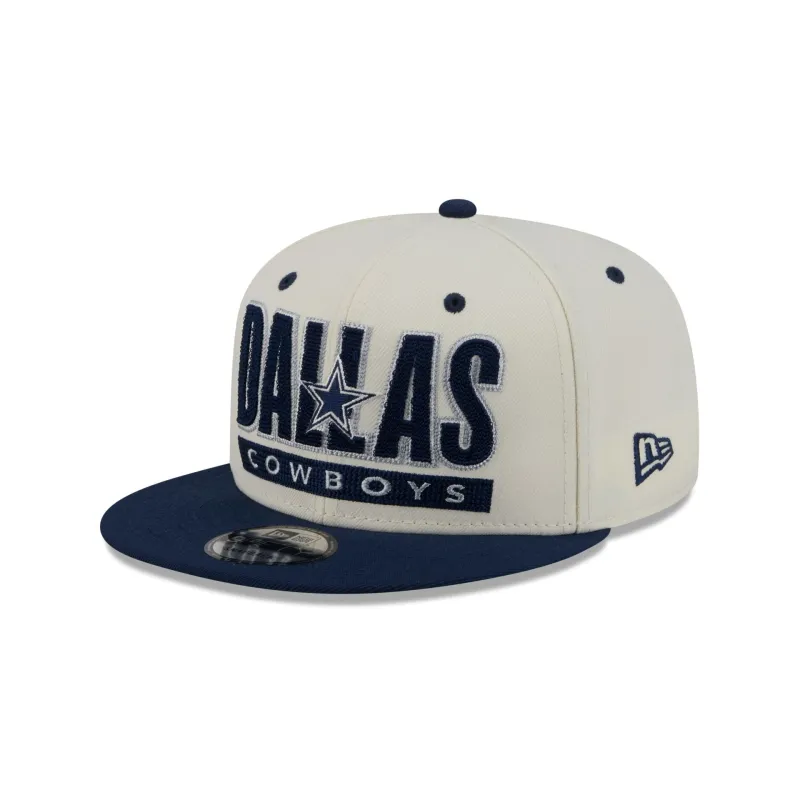 Dallas Cowboys Classic Stacked Chrome 9FIFTY Snapback Hat made by New Era