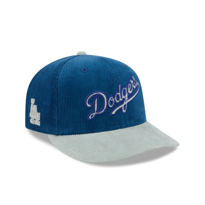 Los Angeles Dodgers Two Tone Corduroy 9FIFTY Snapback Hat made by New Era
