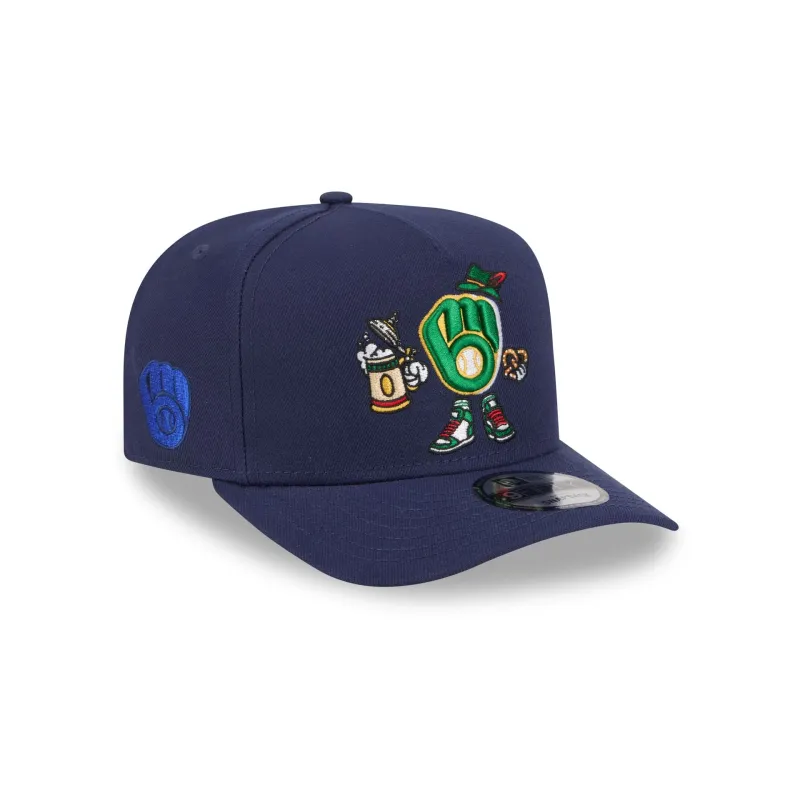 Milwaukee Brewers Cartoon 9FIFTY A-Frame Snapback Hat made by New Era