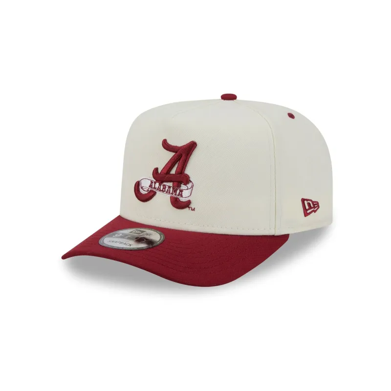 Alabama Crimson Tide Statement Back Chrome White 9FIFTY A-Frame Snapback Hat made by New Era