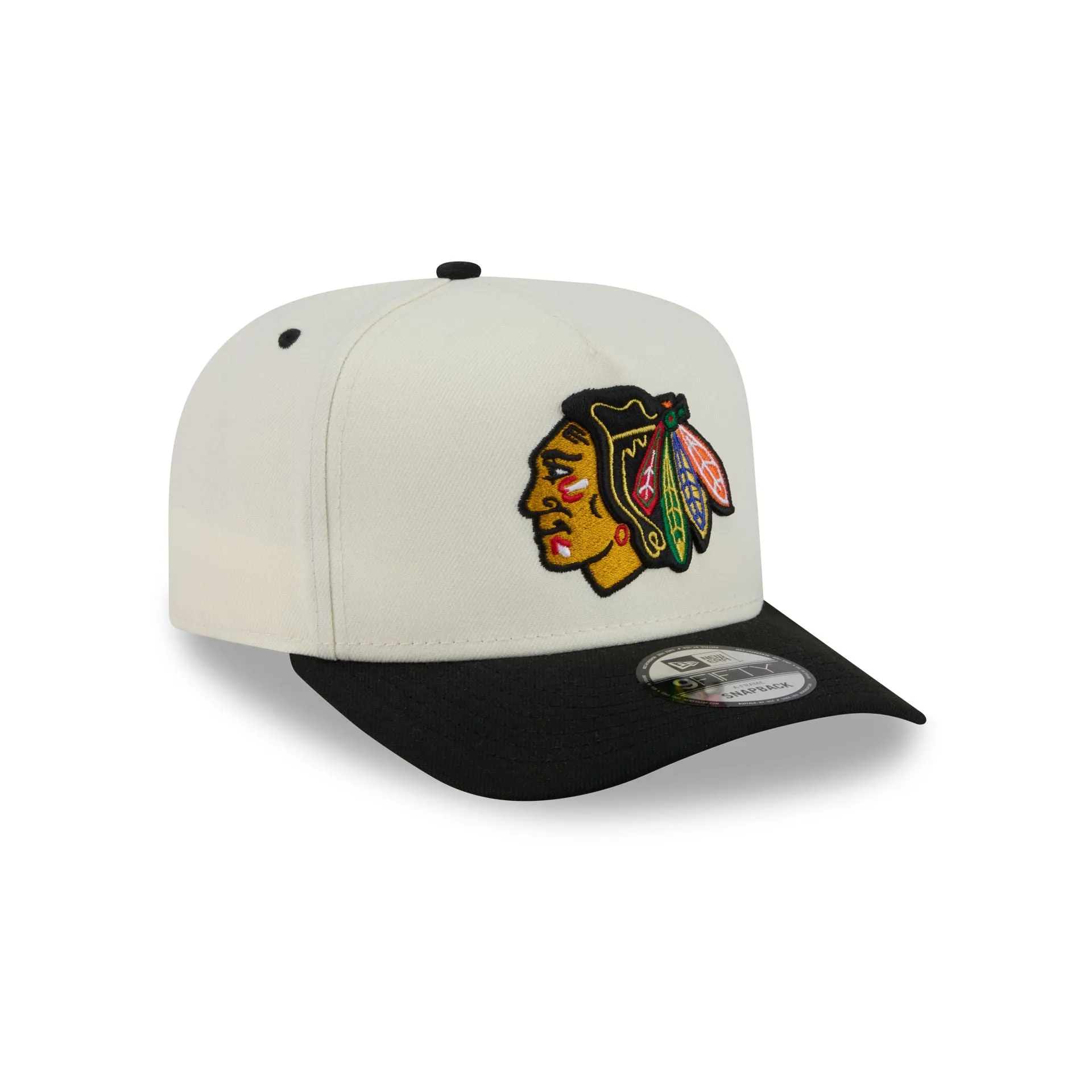 Chicago Blackhawks Statement Back Chrome White 9FIFTY A-Frame Snapback Hat sold by New Era product image thumbnail 3