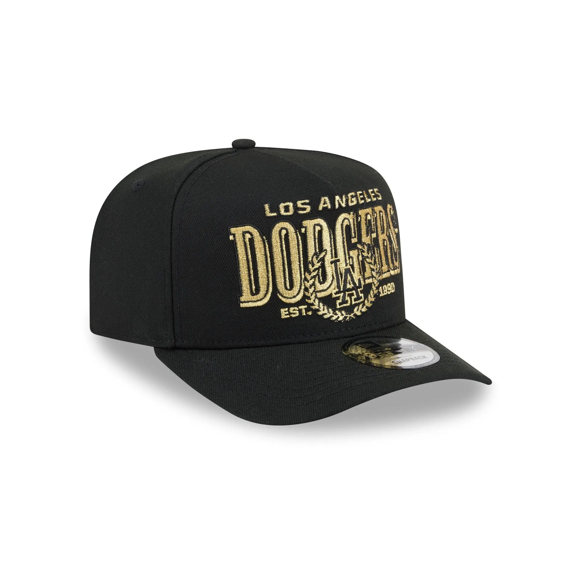 Los Angeles Dodgers Gold Laurel Black 9FIFTY A-Frame Snapback Hat sold by New Era product image thumbnail 3
