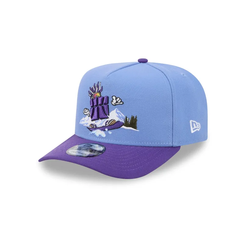 Utah Jazz Cartoon 9FIFTY A-Frame Snapback Hat made by New Era