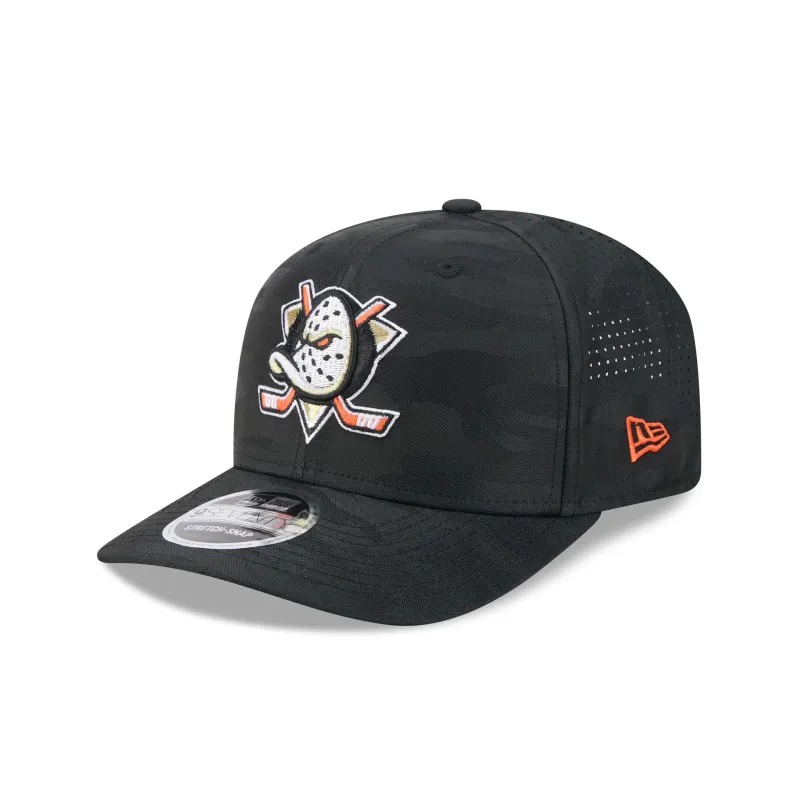 Anaheim Ducks Black Camo Performance 9SEVENTY Stretch-Snap Hat made by New Era