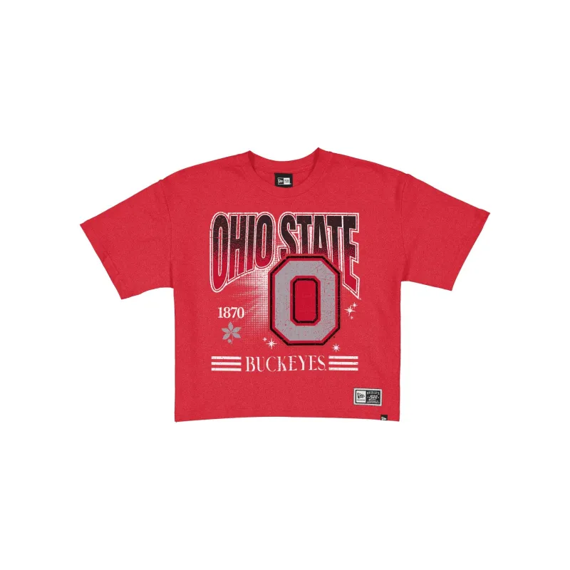 Ohio State Buckeyes Women's Throwback Cropped Graphic T-Shirt made by New Era
