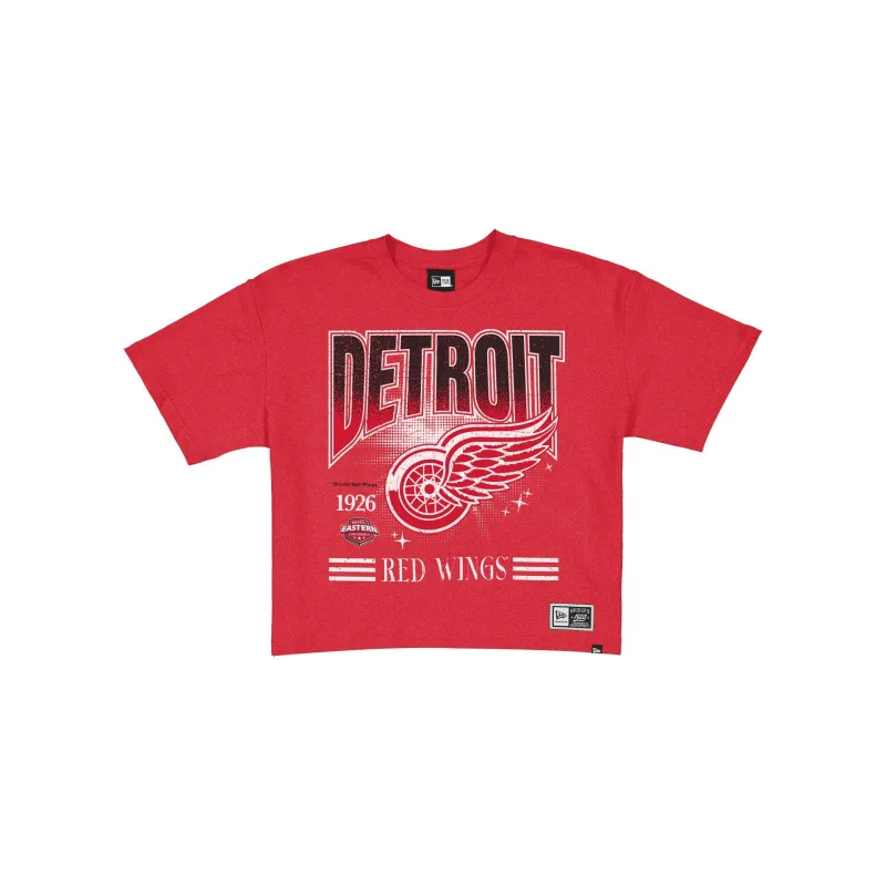 Detroit Red Wings Women's Throwback Cropped Graphic T-Shirt made by New Era