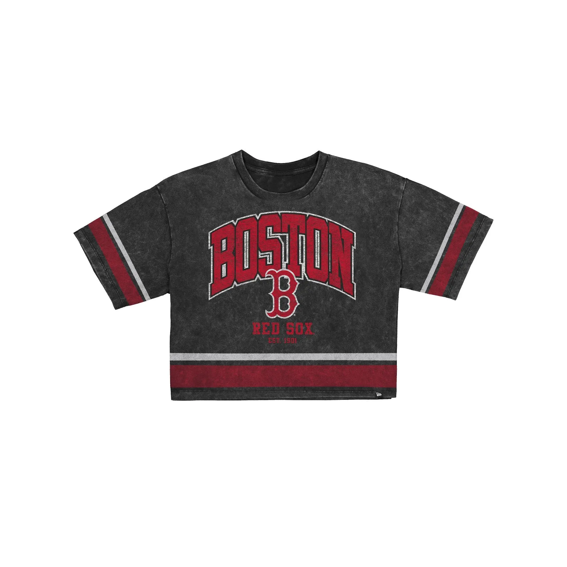 Boston Red Sox Women's Vintage Stripe Cropped T-Shirt sold by New Era