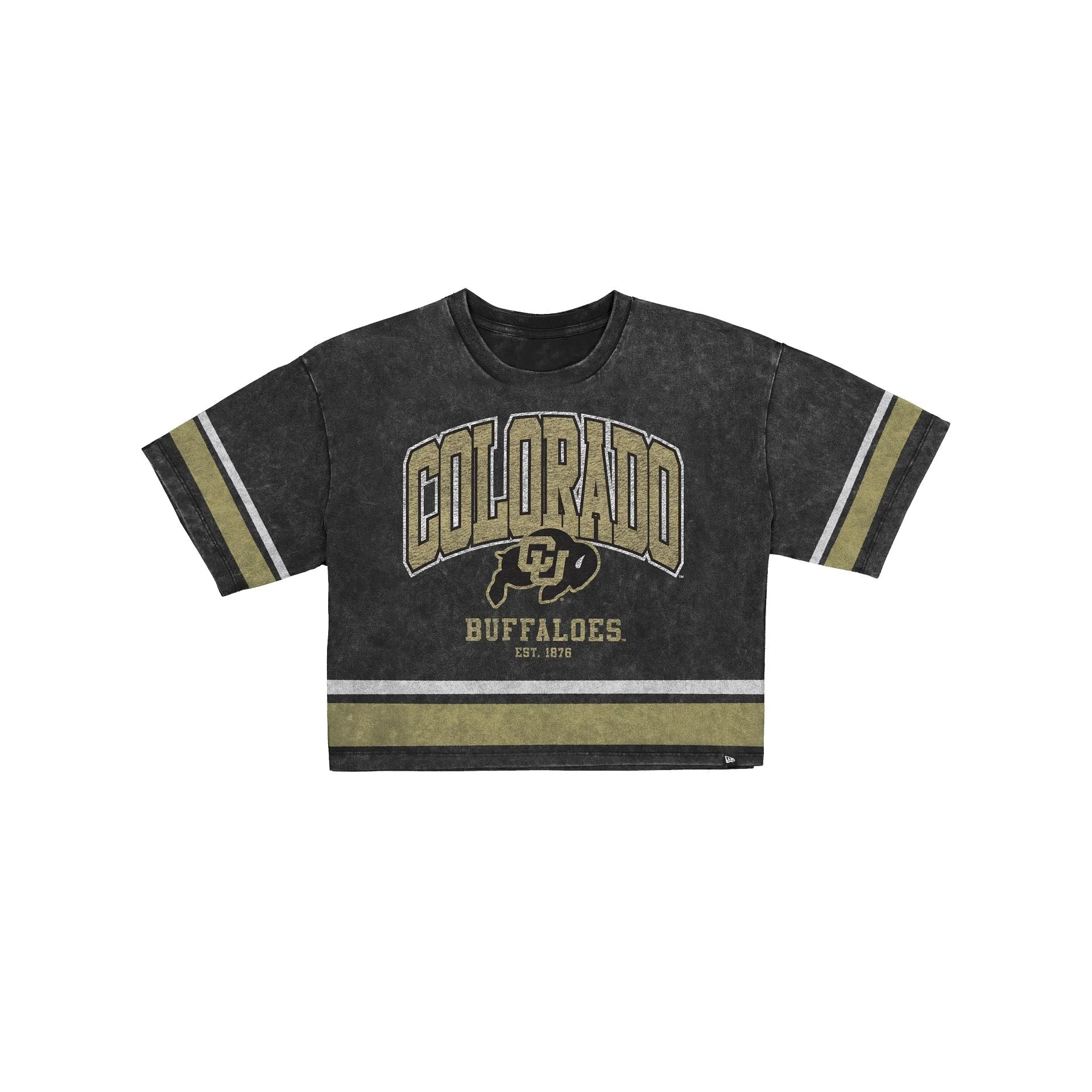 Colorado Buffaloes Women's Vintage Stripe Cropped T-Shirt sold by New Era