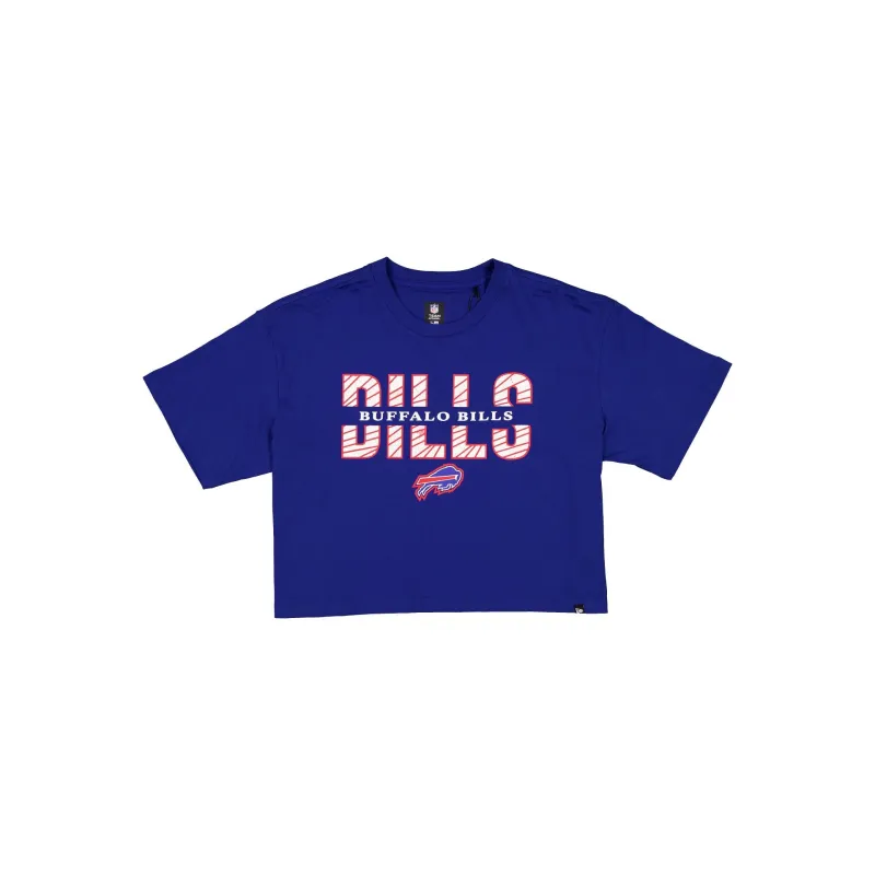 Buffalo Bills Women's Cropped Split T-Shirt made by New Era