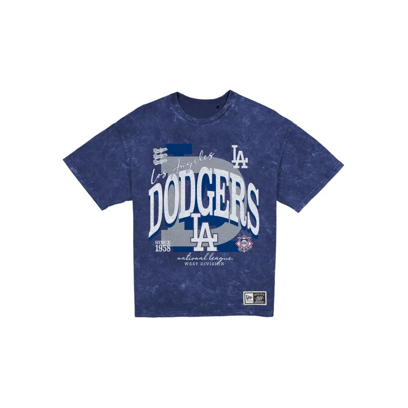 Los Angeles Dodgers Women's Throwback Oversized Washed T-Shirt made by New Era