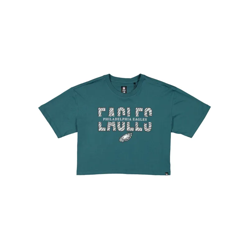 Philadelphia Eagles Women's Cropped Split T-Shirt made by New Era