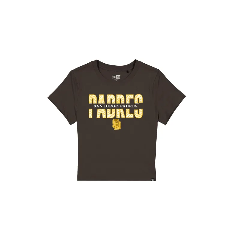 San Diego Padres Women's Cropped Split T-Shirt made by New Era